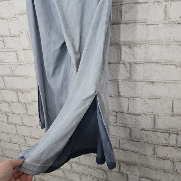 Rewash Light Blue Wide Leg Tie Waist Pants - Picture 13 of 16